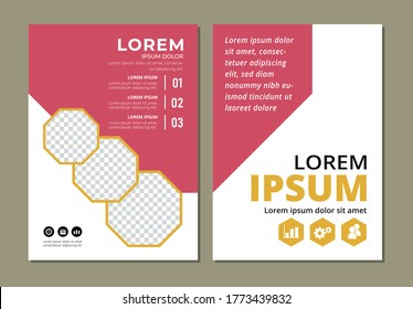 Business cover annual report modern template flat design flyer