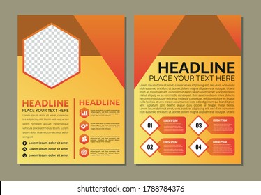 Business cover annual report modern template flat design flyer