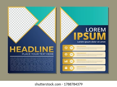 Business cover annual report modern template flat design flyer