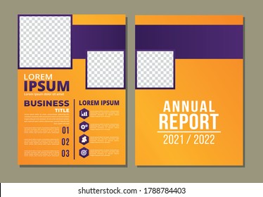 Business cover annual report modern template flat design flyer