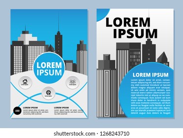 Business cover annual report template vector