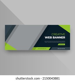 Business cover banner template, social media banner, abstract banner