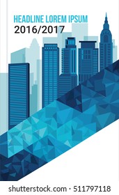 Business cover book annual report layout design magazine with polygons design