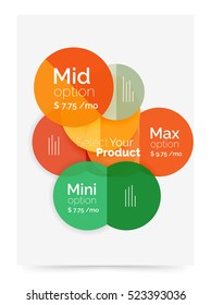 Business cover brochure design with select option diagram. Vector abstract background