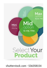 Business cover brochure design with select option diagram. Vector abstract background