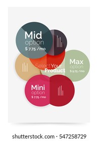 Business cover brochure design with select option diagram. Vector abstract background