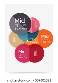 Business cover brochure design with select option diagram. Vector abstract background
