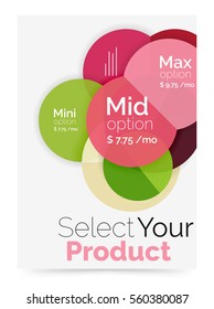 Business cover brochure design with select option diagram. Vector abstract background