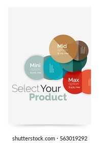 Business cover brochure design with select option diagram. Vector abstract background