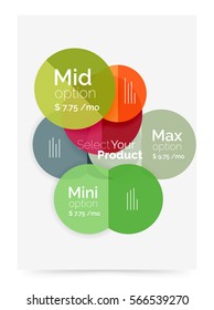 Business cover brochure design with select option diagram. Vector abstract background