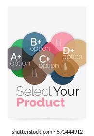 Business cover brochure design with select option diagram. Vector abstract background