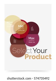 Business cover brochure design with select option diagram. Vector abstract background