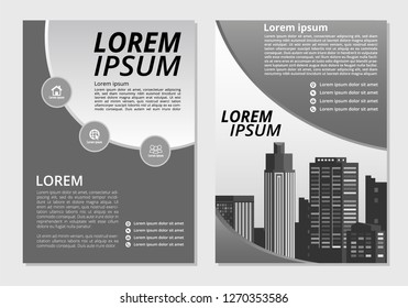 Business cover design for annual report flat design vector