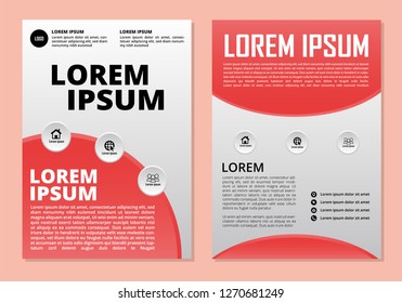 Business cover design for annual report flat design vector