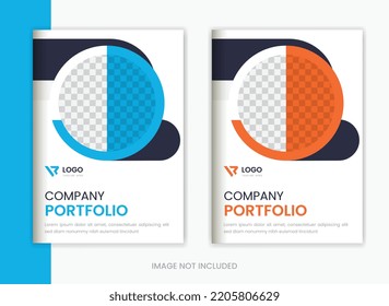 Business cover design set, creative magazine corporate cover