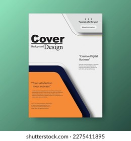 Plantilla de diseño de portada comercial con fondo creativo para libros, folletos, volantes o afiches.