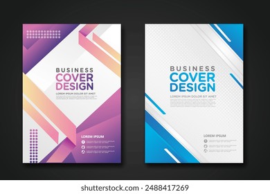 Business cover design template for Leaflet advertising, poster, magazine and other business. vector illustration artwork A4 size.