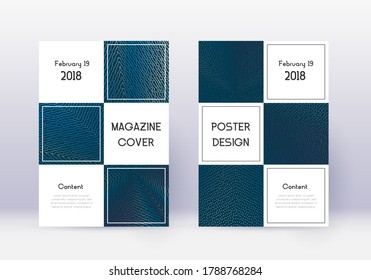 Business cover design template set. Red abstract lines on white blue background. Beauteous cover design. Delightful catalog, poster, book template etc.