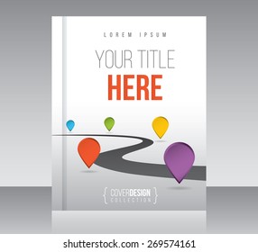 Business cover design vector template, minimal style