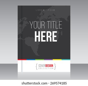 Business cover design vector template, minimal style