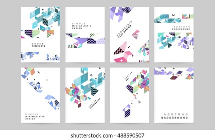 Business Cover Designs Set. Flyers, Posters, Magazine, Presentations, Leaflets, Front Pages, Books Covers Collection, EPS10 vector illustration