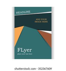 Business cover with geometric elements.