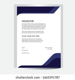 Plantilla de carta de presentación comercial en formato vectorial