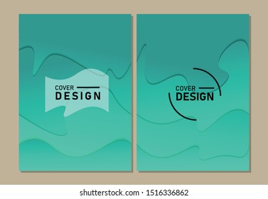 Business cover modern template a4 paper cut design flyer
