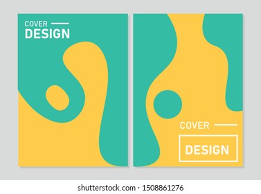 Business cover paper cut modern template a4 flat design flyer