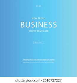 Business Cover Template with Blue Gradient Background