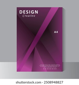 Diseño de Plantilla de portada de negocios, diseño creativo de carteles. Diseño aislado de la cubierta del libro con colores púrpuras. Flyer., Anuncio, Folleto, Informe, Fondo, Revista, catálogo, Vector eps 10