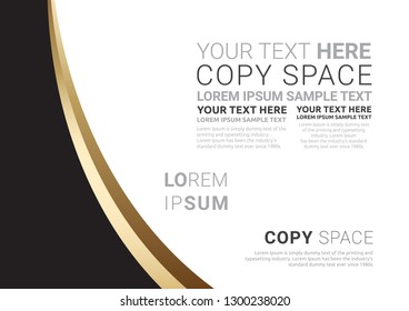 Business cover template layout design. Leaflet advertising, Gold color tone, Brochure and Poster design, Empty copy space, Flat style vector illustration artwork design A4 size.
