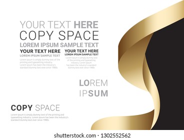 Business cover template layout design. Leaflet advertising, Gold color tone, Brochure and Poster design, Empty copy space, Flat style vector illustration artwork design A4 size.