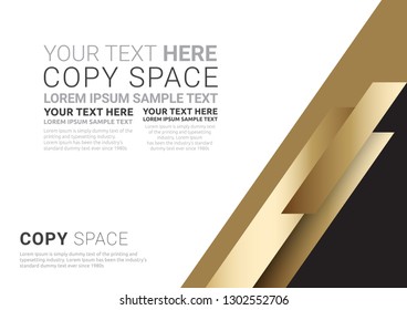 Business cover template layout design. Leaflet advertising, Gold color tone, Brochure and Poster design, Empty copy space, Flat style vector illustration artwork design A4 size.