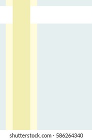 Business cover. Typographical vector design A4. Vertical, rectangular. Simple geometric style Light yellow and green lines on a blue background EPS10