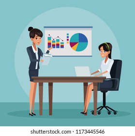 Business coworkers cartoons