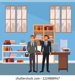 business coworkers executives cartoon