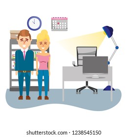business coworkers executives cartoon