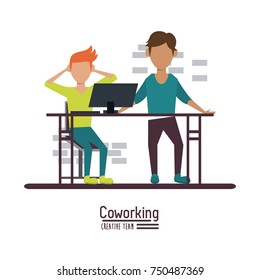 Business coworking office icon vector illustration graphic design