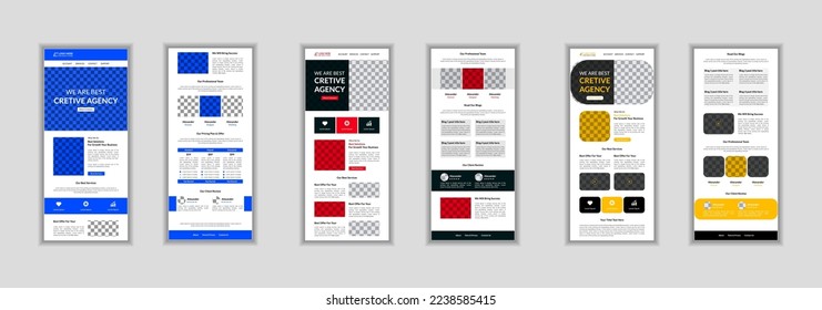 Business or creative agency email newsletter template or Minimal Marketing e-commerce UI template and business roll up banner design