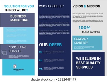 Business Creative Beautiful Tri-Fold Brochure 