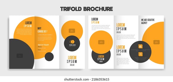 business creative editable trifold brochure template design vector