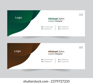 Business Creative Email - Signature Design Template And Personal Fb Social Cover.