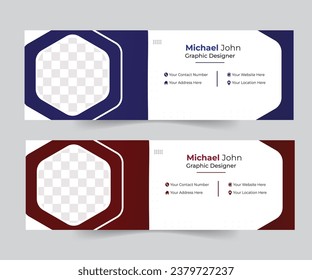 Business Creative Email - Signature Design Template And Personal Fb Social Cover.