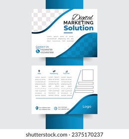 Business Creative Modern Post Card Design Template.