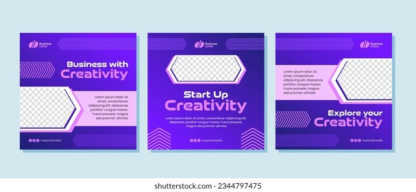 Business creativity feed instagram template