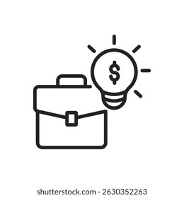 Business creativity thin line icons. Perfect pixel on transparent background