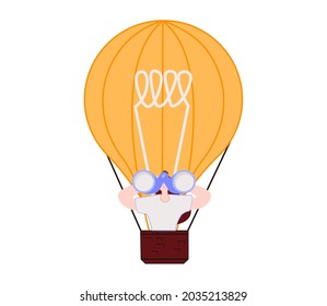 Business creativity, vector concept. Symbol of brainstorming, creative ideas, thinking. Minimal eps10 art illustration.