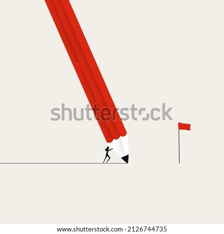 Business creativity vector concept. Symbol of challenge, solution, creative thinking. Minimal design eps10 illustration