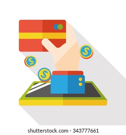 business credit card flat icon